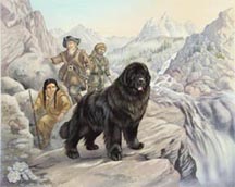 Lewis and Clark expedition with Newfoundland dog, Seaman.