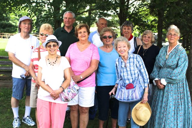 SCHS members attending the Meet-at-the-Site Tour to Faust Park Historic Village