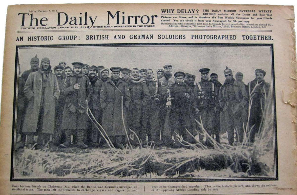 Remembering the 100th anniversary of the WWI Christmas Truce - December 1914 - 2014