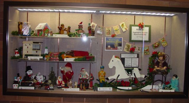 Christmas truce featured in Oak Bend library display case by SCHS, Dec. 1-31, 2014.