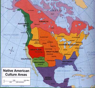 Map of Native American Tribes