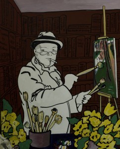 Winston at Work, 1991 by Edwina Sandys (British-American, b. 1938) From: http://blog.visitmo.com/national-churchill-museums-launch-of-art-exhibitions/