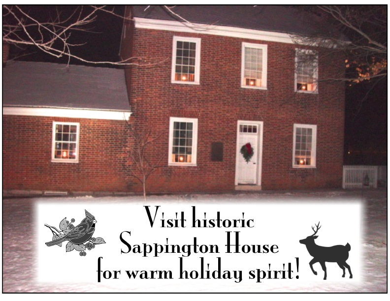Visit historic  Sappington House for warm holiday spirit!