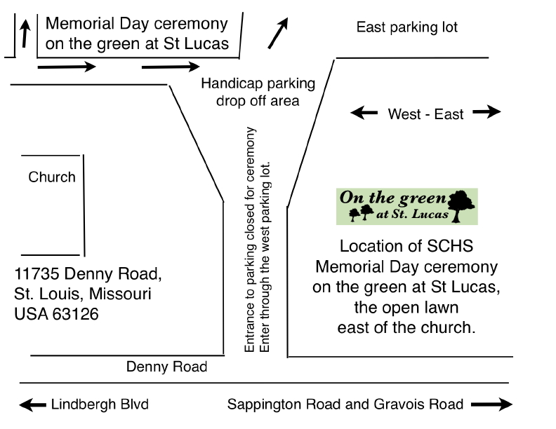 Diagram of the green at St Lucas