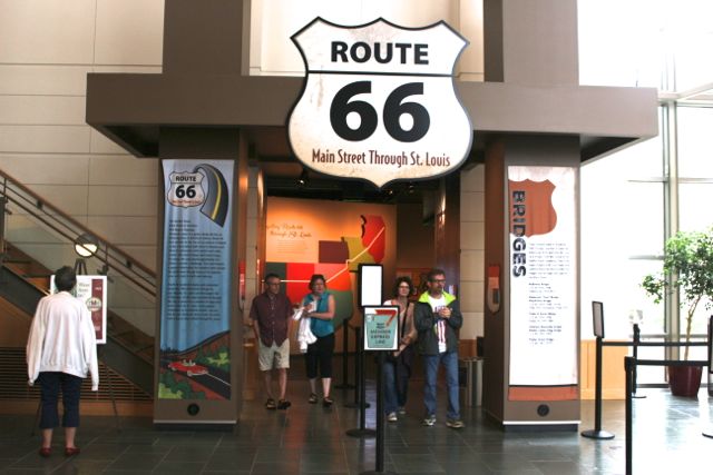 Entrance to the Route 66 exhibit at the Missouri History Museum