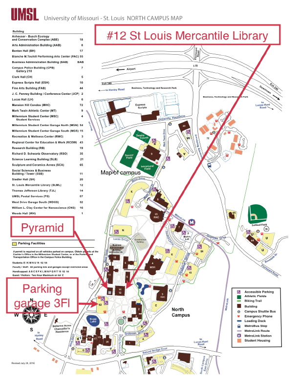 Map of UMSL campus