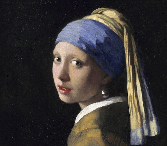 Vermeer’s masterpiece, Girl with a Pearl Earring (1665) Photo from: https://priceonomics.com/the-art-forger-who-became-a-national-hero/