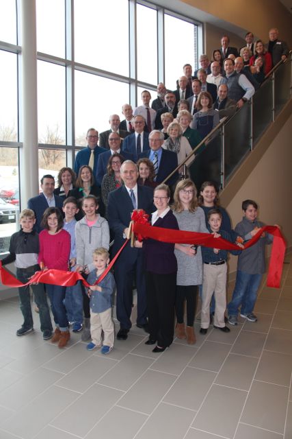 The ribbon cutting ceremony at the new Lindbergh Schools administrative offices. Photo courtesy of Lindbergh Schools.