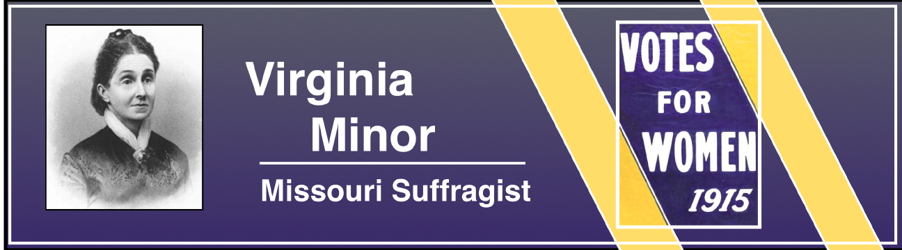 The graphic above about the Virginia Minor re-enactment has an American suffrage poster from icollector.com set into it. The poster, on the far right, "Votes for Women 1915," is highlighted within a white line. 